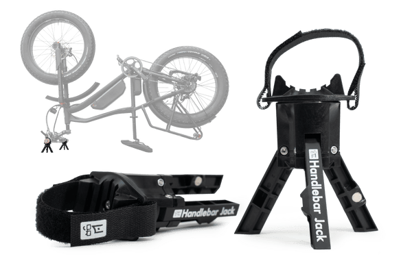 Handlebar Jack Basic Bundle|The Basic Bundle has just what you need! This new bundle includes our wildly popular The Original Handlebar Jack® v3 and The Tool Pack. The Original Handlebar Jack Bicycle Repair Stand along with The Saddle Jack, which protects