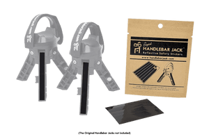 Reflective Safety Stickers|Description The Original Handlebar Reflective Safety Sticker kit* instantly upgrades your visibility at night. This sticker pack uses quality 3M black reflective stickers cut to fit The Original Handlebar Jack's legs perfectly.